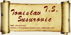 Tomislav Susurović vizit kartica